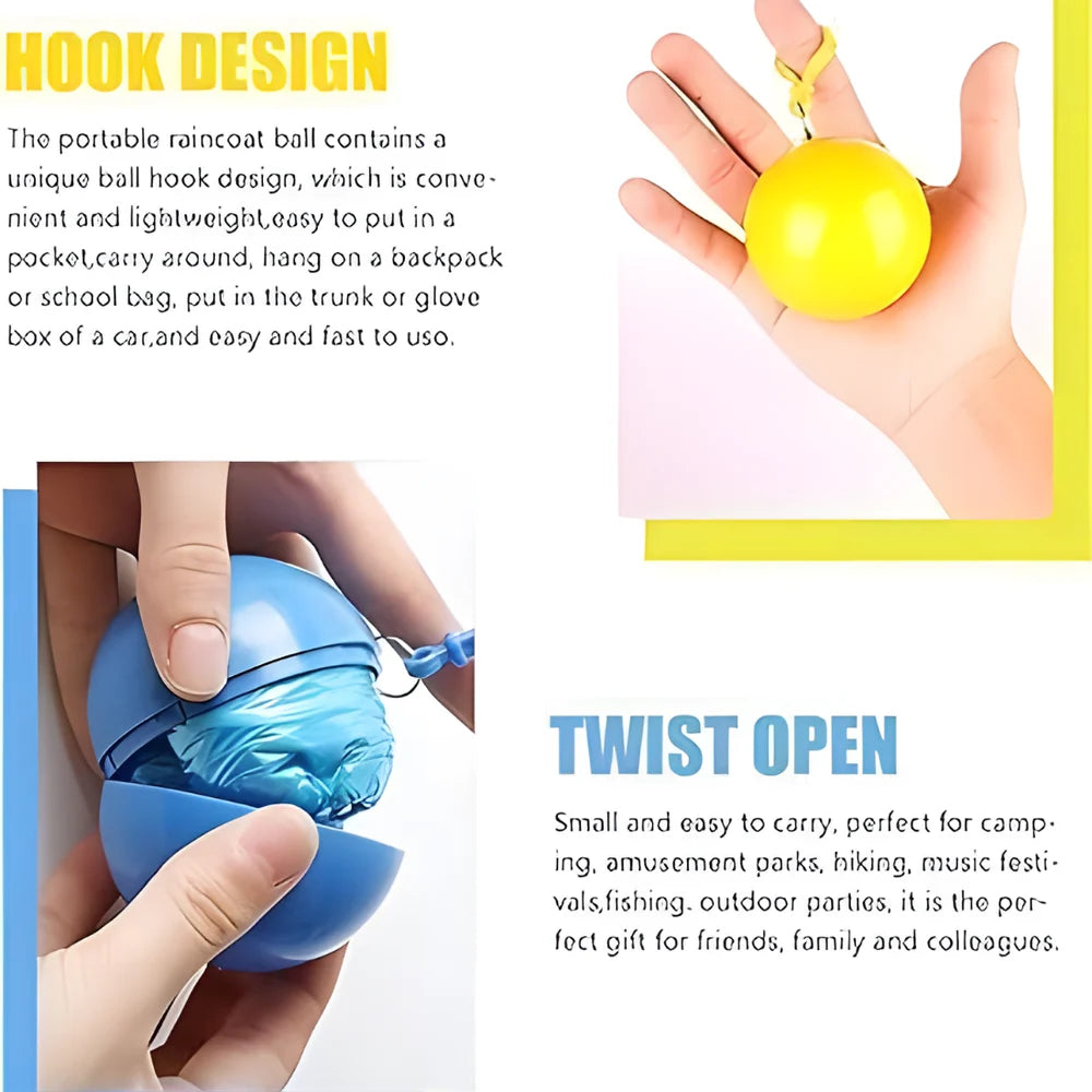 Unisex Portable Raincoat Ball