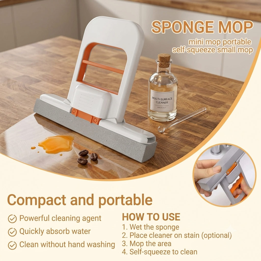 Mini Foldable Desktop Mop
